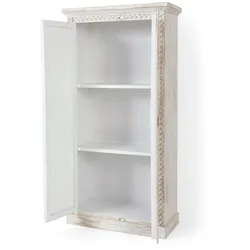 bonprix Schrank, weiß, Gr.135x68 cm, Schrank mit bunten Elementen