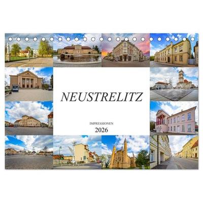 Neustrelitz Impressionen (Tischkalender 2026 DIN A5 quer), CALVENDO Monatskalender