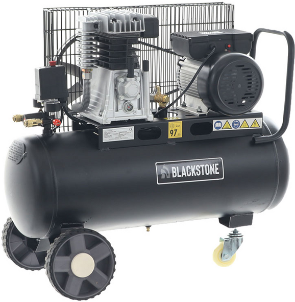 BlackStone B-LBC 50-20 - Elektrischer Luftkompressor - Motor 2 PS - 50 Liter - Mit Riemenantrieb