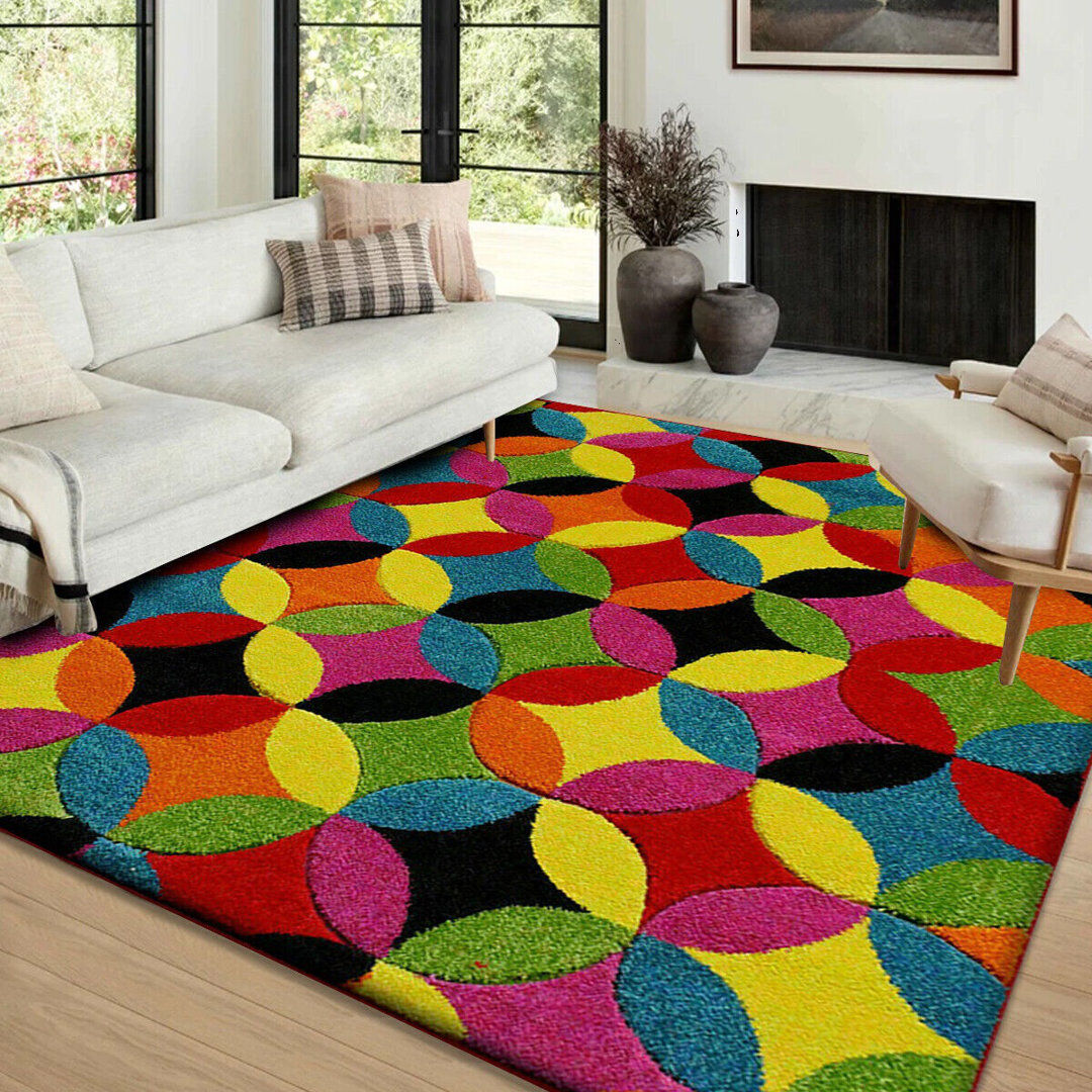 Latitude Run Lili-Mai Geometric Flokati Rectangle 200 x 290cm