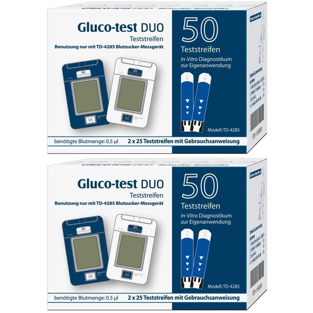 Gluco Test DUO Teststreifen 2x 2x50 St