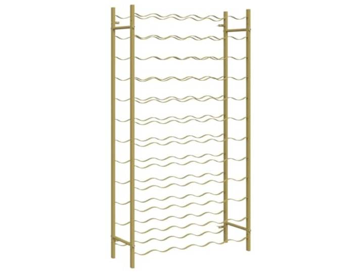 XHNIFBN Weinregal Metall 72 Flaschen Flaschenregal Gold 64x22x117 cm Stabiles Flaschengestell für Küche, Bar und Speisekammer. Elegant verarbeiteter Stauplatz für Ihre Weinsammlung.