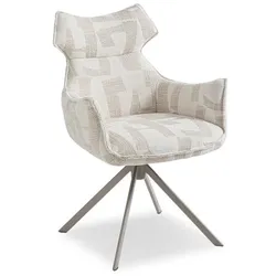 2er-Set [de]sign & more Stuhl Darwin Stoff Beige