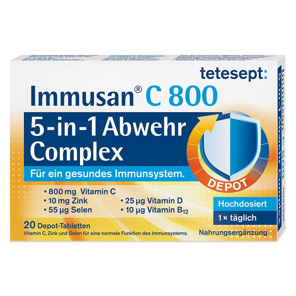 Tetesept Immusan C 800 5in1 Abwehr Complex Tabl. 20 St Tabletten