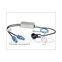 Audi VW SEAT SKODA 50 Ohm ISO-Antennenadapter 2x Fakra (Z) mit Phantomeinspei...