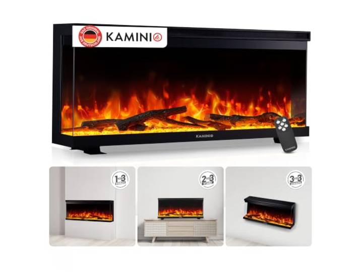 KAMINIO® Lea PRO 36 Elektrokamin mit Heizung [Stand, Einbau & Wand]