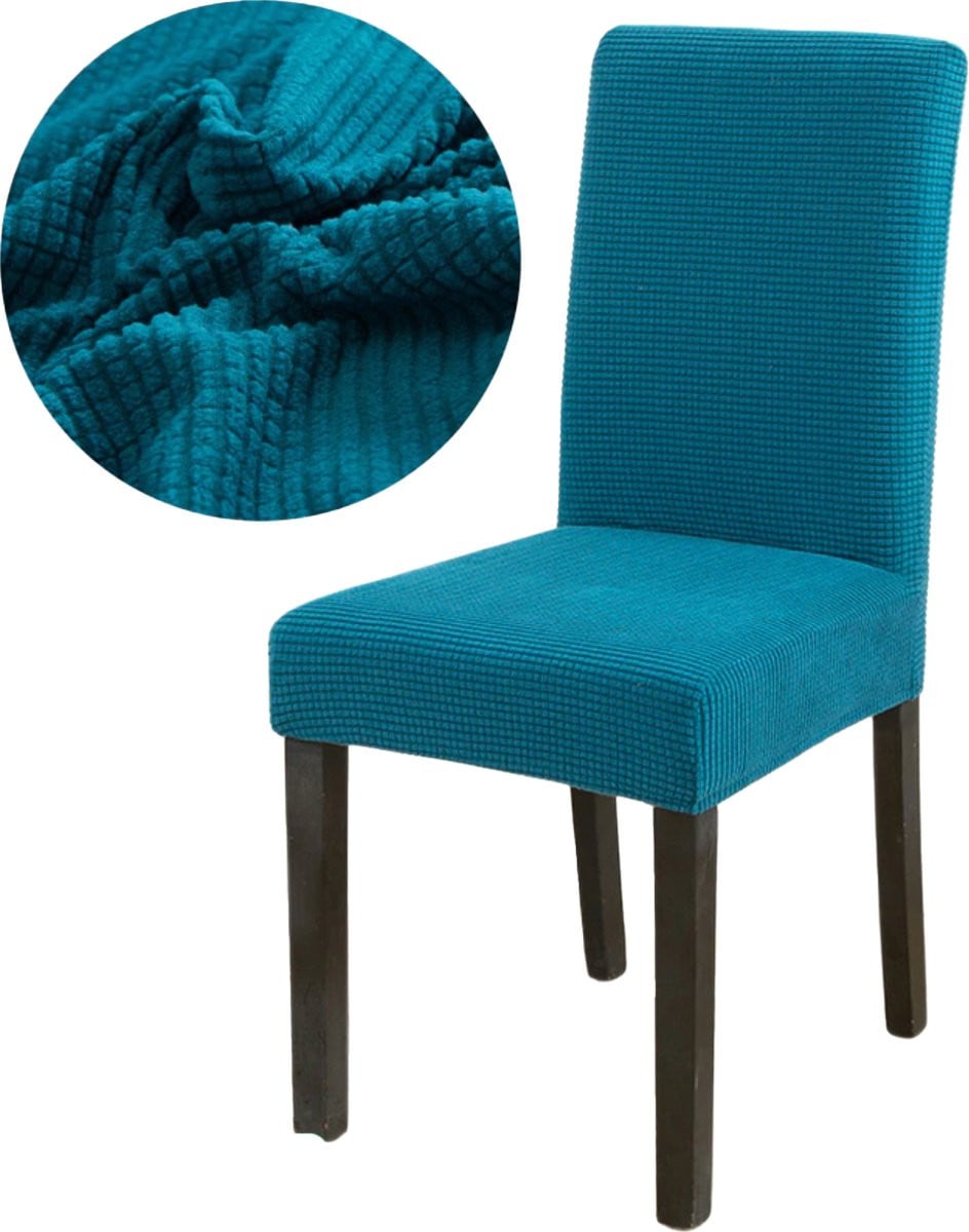 Winkrs Stoelhoes Turquoise - Badstof hoes voor eetkamerstoelen
