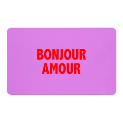 Frühstücksbrett DESIGN@HOME BONJOUR AMOUR (LBH 23,30x14,30x0,20 cm) - rosa - LBH 23,30x14,30x0,20 cm