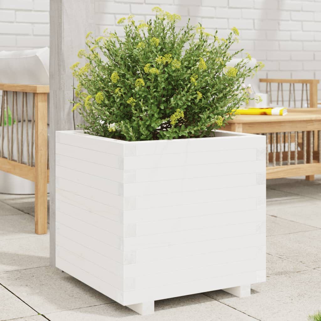 Brayden Studio Bhavika Planter Box White 19.49" H x 23.62" W x 23.62" D