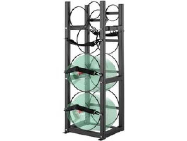 VEVOR Kältemitteltankgestell, mit 2 x 30 lbs und Weiteren 3 Kleinen Flaschentanks, Zylindertankgestell 12,79 x 12,99 x 47,12 Zoll, Kältemittelzylindergestell und Halterungen für Freon, Gase