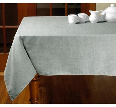 Violet Linen European Solid Linen Look Pattern Tablecloth