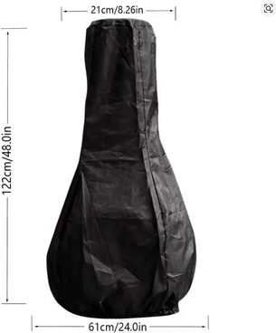 Inspire Essentials FireGuard Outdoor Chiminea Cover Heavy Duty Waterproof Fireplace Protector black 122x21x61cm