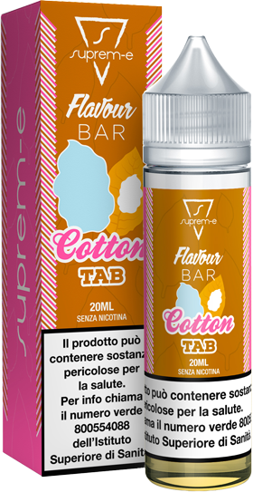 Suprem-e Cotton Tab Flavour Bar Liquido Shot Mix 20ml Tabacco Zucchero Filato