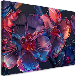 WANDBILD 3d glas makro blumen