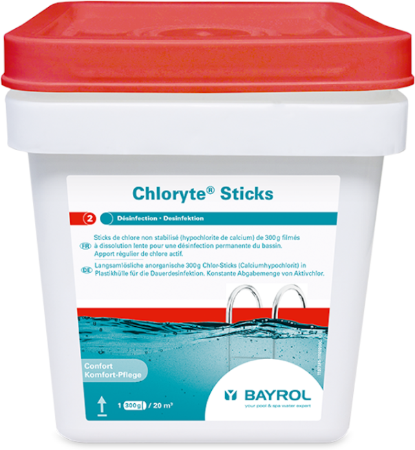 Chlore lent Bayrol Chloryte Sticks 300g - 4,5kg