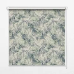 INNENROLLO - Fensterrollo - Rollo - 140x140 cm - Skizze einer Pflanze auf farbigem Hintergrund