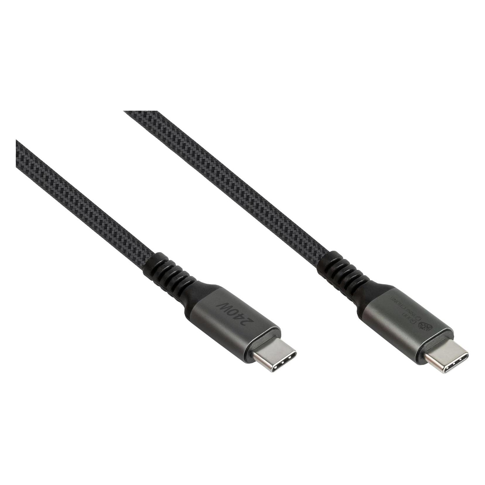 Good Connections USB 2.0 Lade- und Datenkabel 240W USB-C Stecker an Stecker anthrazit 0 (0.50 m, USB 2.0, 240 W) (2240-CCT005A)