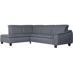 ECKSOFA mit Ottomane links Kaylil Flachgewebe denim