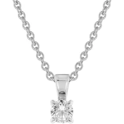 GLIZZ GL1069-45 Lab Grown Diamant Anhänger 0,25 ct Weißgold an Silberkette, 45 cm