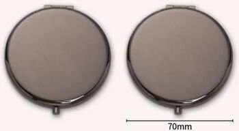 Uplift Picks Double Sided Compact Mirror Portable Folding Magnifying Travel Makeup Mirror black