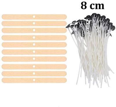 Uplifted Finds Smokeless Pre Waxed Candle Wicks   Professional Cotton Core DIY Handmade Candle Tooling System 110 Pcs 8 Cm