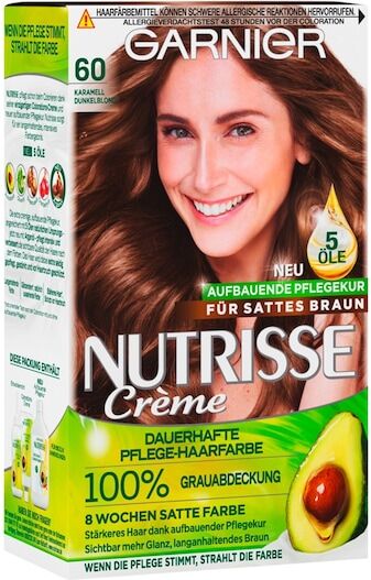 GARNIER Haarfarben NutrisseCreme Dauerhafte Pflege-Haarfarbe 6 Karamell Dunkelblond 1 Stk. (4,99 € / 1 Stk.)