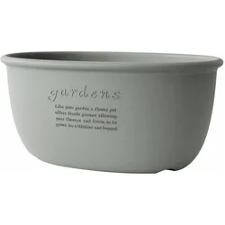 Hachiman, Blumentopf, Pflanztopf Eco Oval 490, Blumentopf, Polypropylen, Grau, 19 L, 241300 (30 x 48.80 x 22.30 cm)