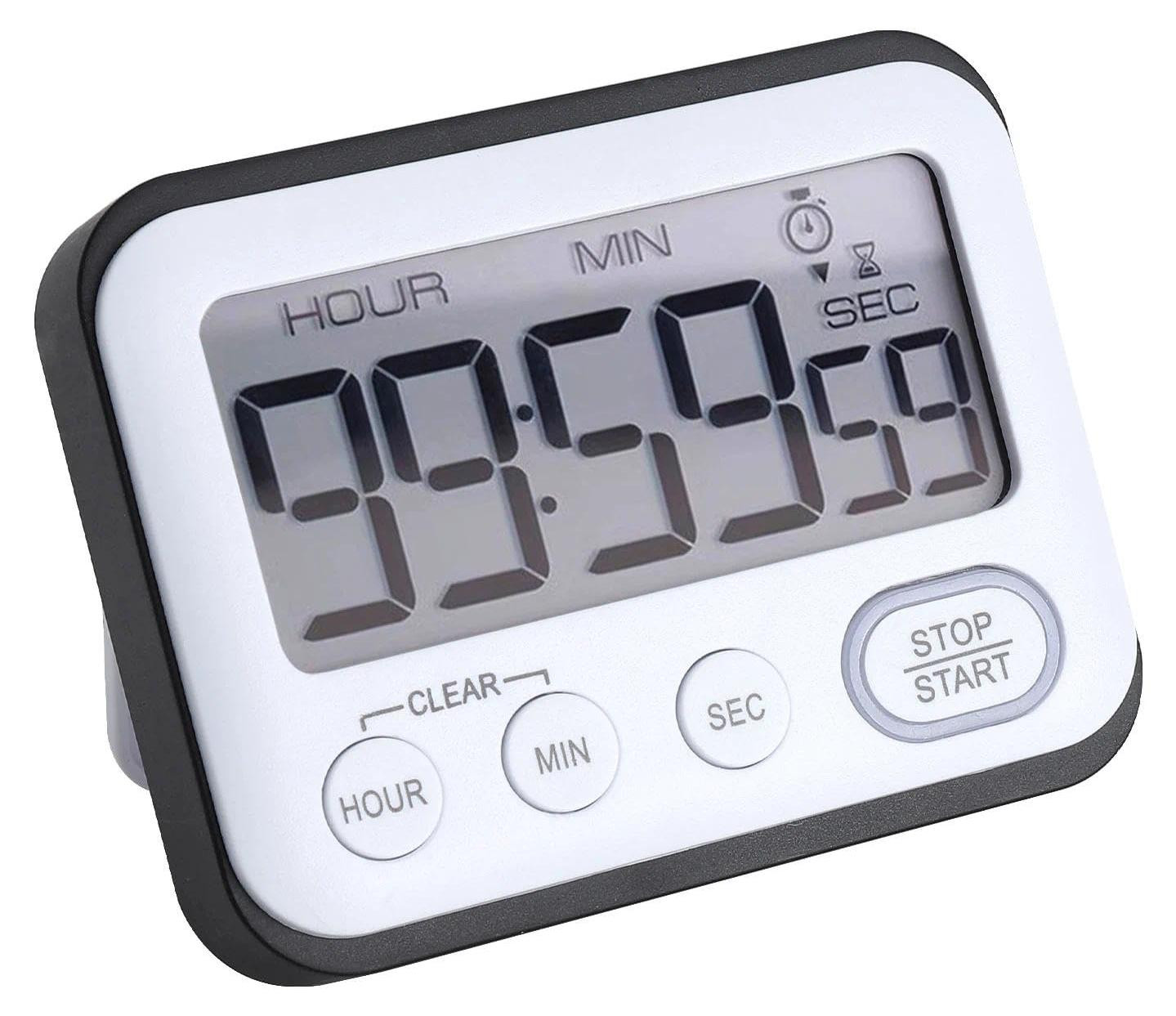 Dripio Digitale 3-in-1 Timer: Timer, Aftelklok, Stopwatch en Wekker, Wit