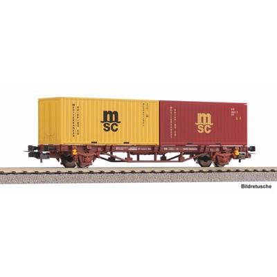PIKO 27750 Containertragwagen DC 2x 20'' Container MSC