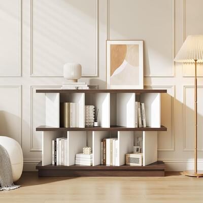 Garvee 8-Cube Low Bookshelf TV Stand