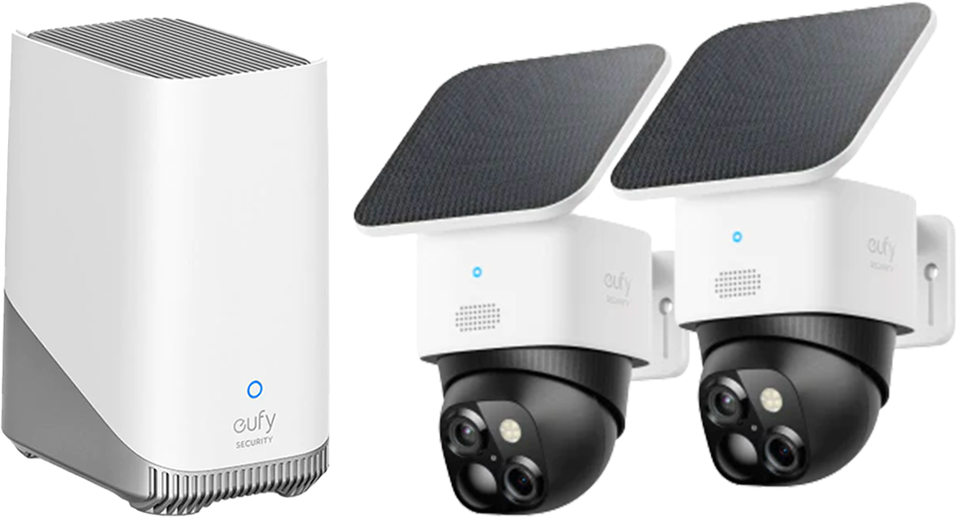 eufy SoloCam S340 (2-pack) + Homebase 3 White