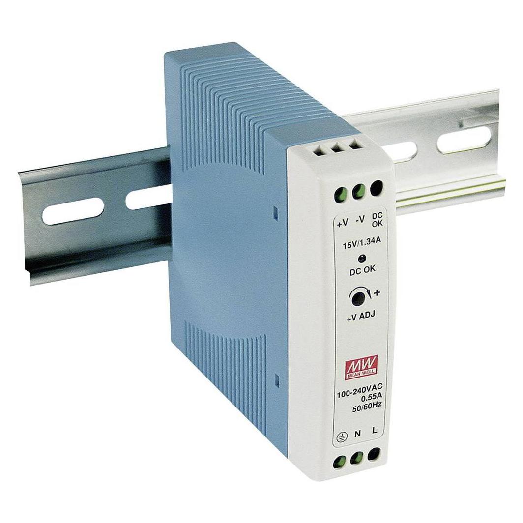 MeanWell Mean Well Industrial Slimline MDR-20-12 - Netzteil (DIN-Schienenmontage möglich) (MDR-20-12)