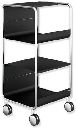 Hewi Beistellwagen 950.74.00060JK Gestell chrom, Ablage schwarz tiefmatt