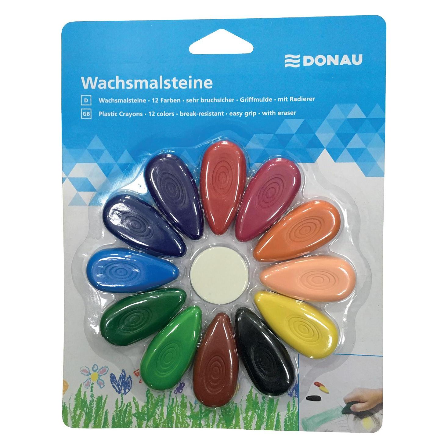 Donau Wachsmalsteine in Tropfenform 12 Stück (12x) (330205)