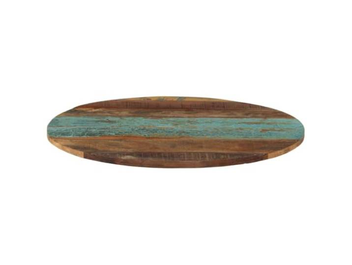 KLGBNCVE Tischplatte Rund 60 cm Altholz Massiv Recyceltes Tropenholz, Mango Teak Mix, für Couchtisch Beistelltisch Bartisch
