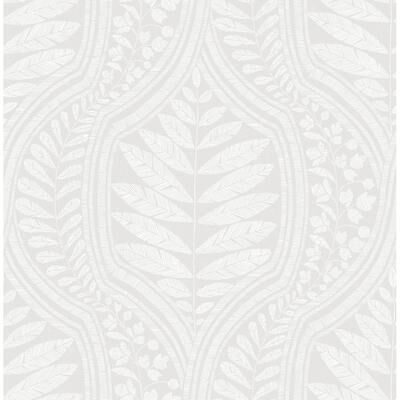 Scott Living Juno Light Grey Grey Ogee Wallpaper