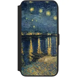 Nivocase Klapphülle für Samsung Galaxy A16 5G Handyhülle aus Kunst Leder NIVOflip schwarz Kunst Malerei (Samsung Galaxy A16 5G), Smartphone Hülle, Schwarz