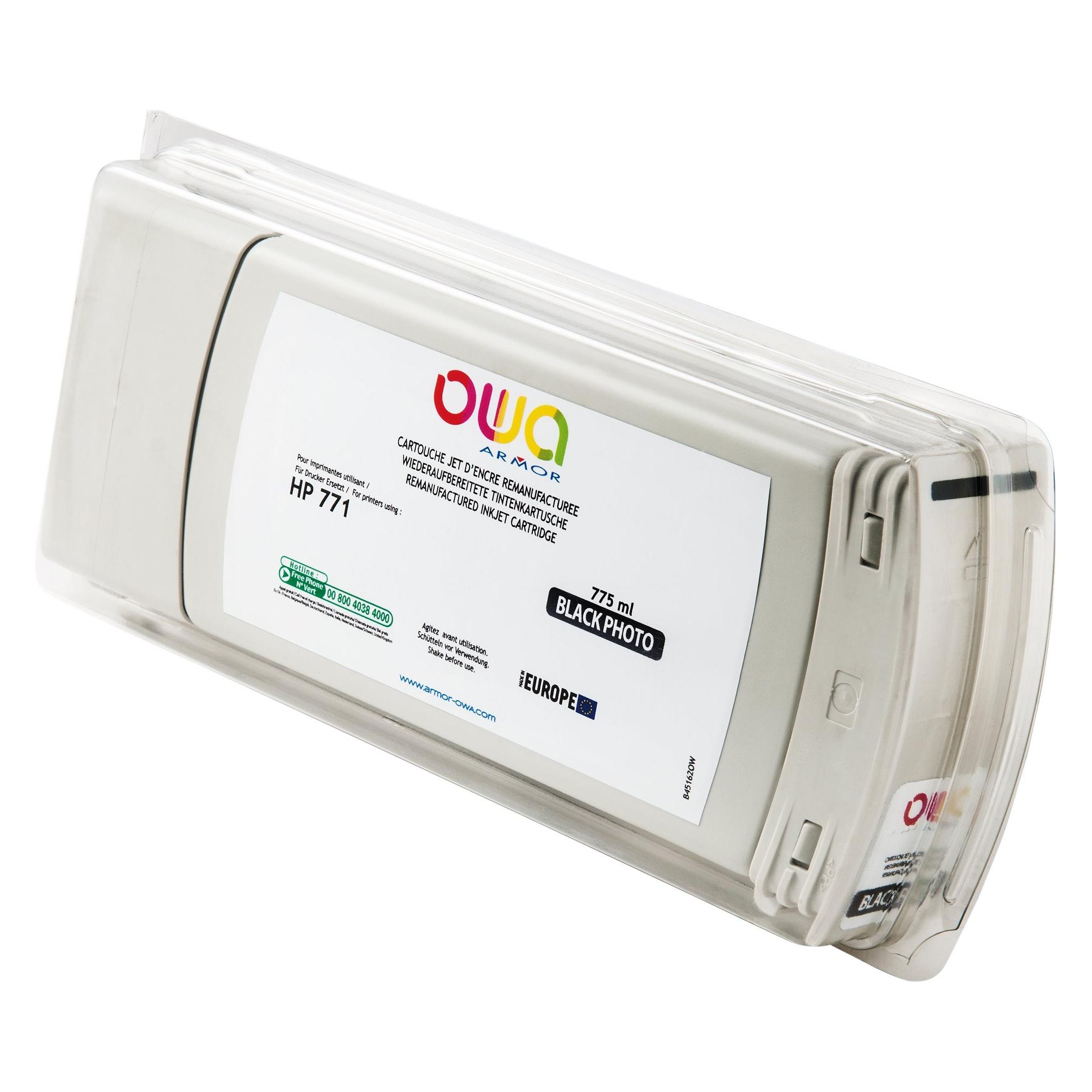 Armor OWA OWA - 775 ml - Photo schwarz  - wiederaufbereitet - Tintenpatrone (A (BK) (B45162OW)