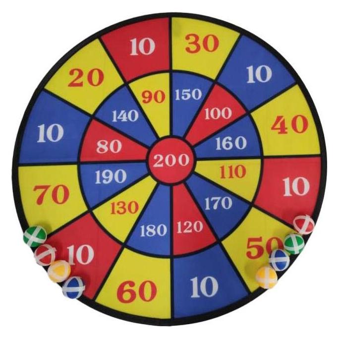 Lobbes Mega Dartboard Klettverschluss, 8 Kugeln (66458800)