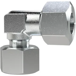 Riegler, Schlauchanschluss + Schlauchverbinder, Einst. Winkel-Anschlussverschraubung, Rohr-Aussen-Ã ̃28, Stahl verz. (28 mm)