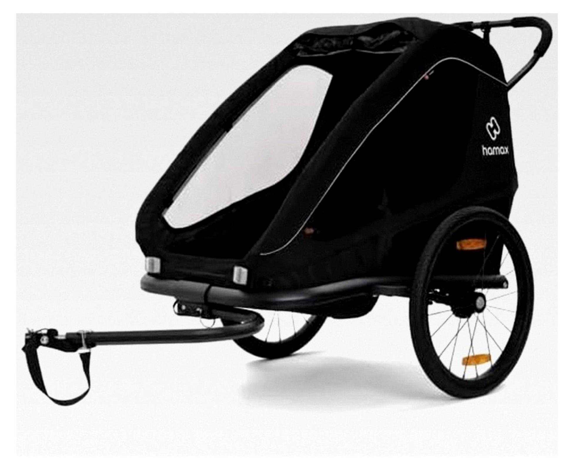 Traveller Double Kinderanhänger 2-sitzer schwarz