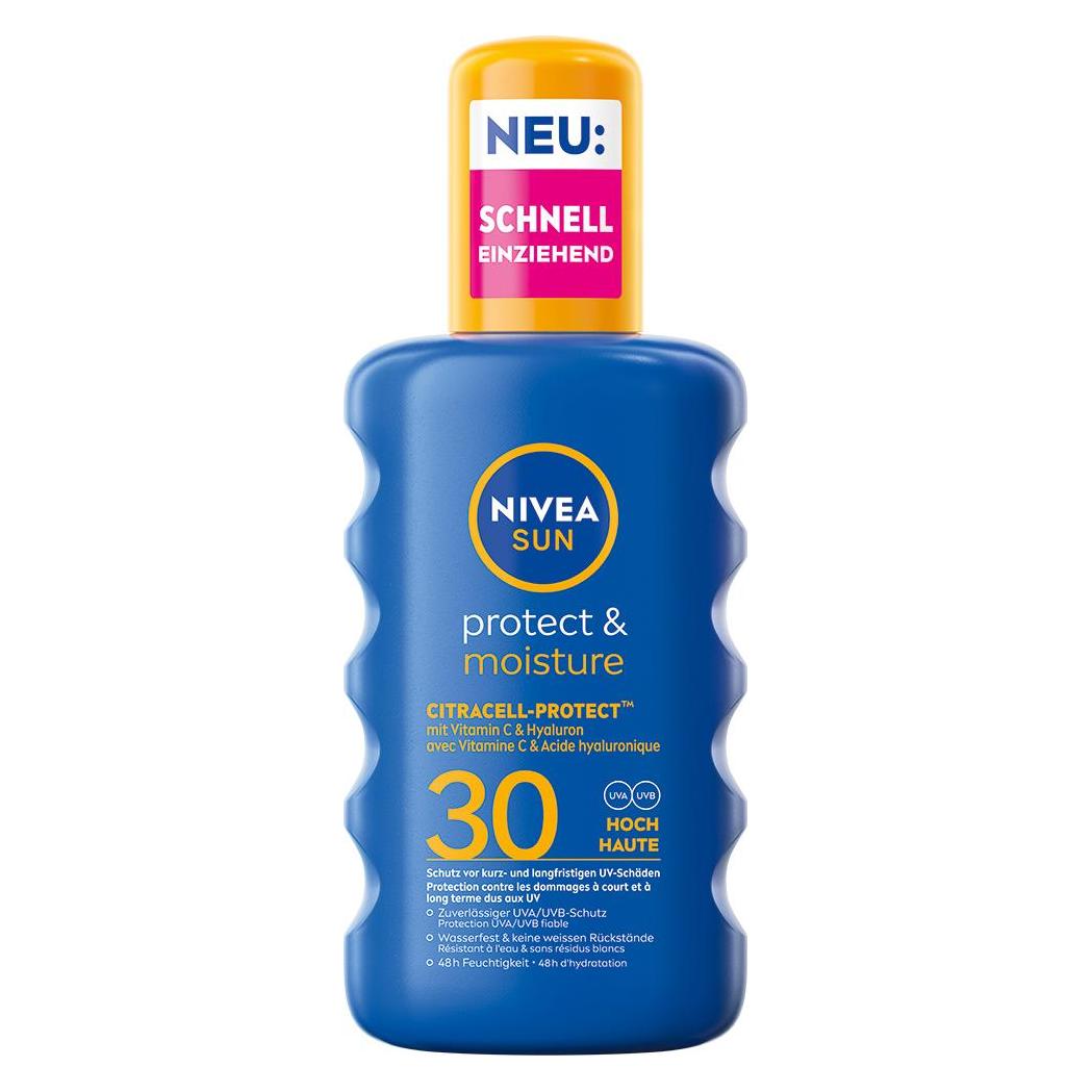 Nivea Protect & Moisture Sonnenspray LSF 30 (SPF 30, 200 ml) (85402)