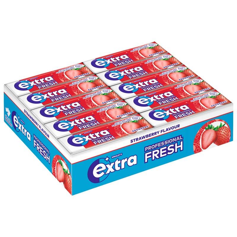 Extra® Kaugummis PROFESSIONAL FRESH Erdbeere 460416
