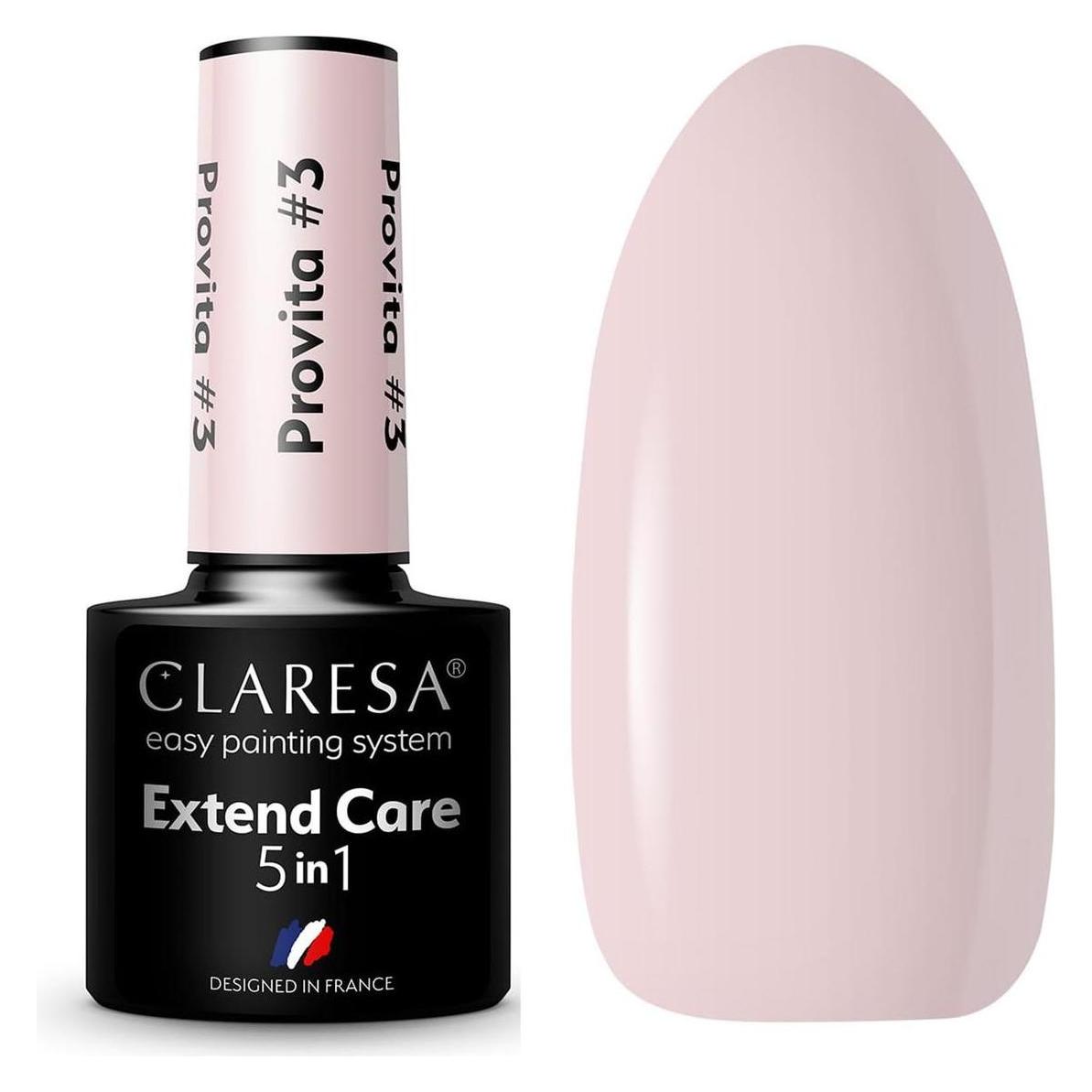 Claresa Extend UV Nail Polish Base 5in1 Maniküre Pediküre Hybrid Polish Base 5ml Pink No. 03 (Pink, UV-Gel Lack) (44152953)