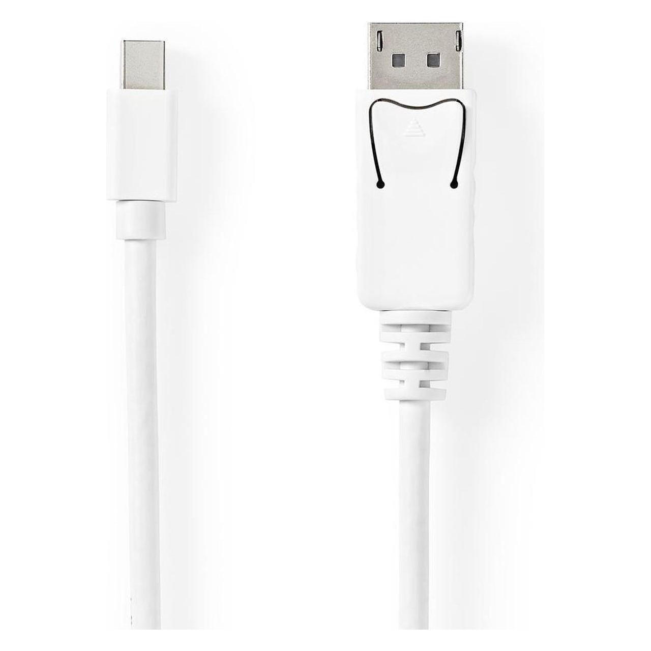 Nedis Mini DisplayPort Cable DisplayPort 1.4 Mini DisplayPort Male DisplayPort Male 48 Gbps Nickel P (2 m) (CCGB37404WT20)