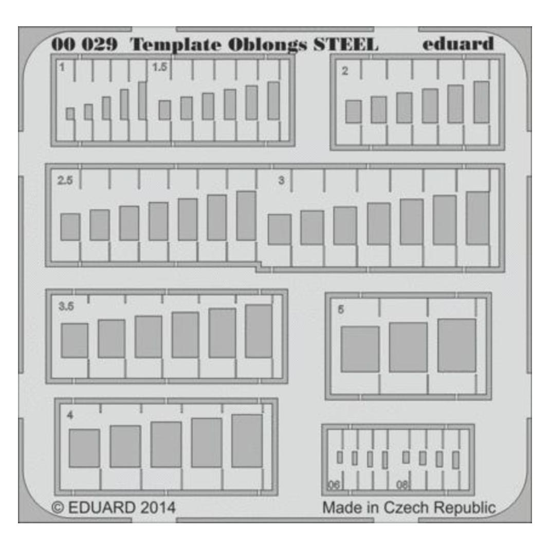 Eduard Template oblongs STEEL (00029)