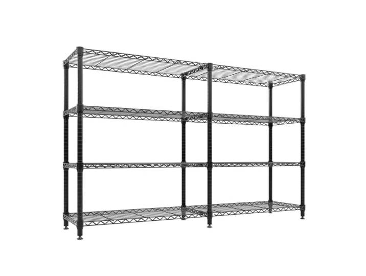 Garvee Schwerlastregal Metall, L-Form Drahtregal mit 4 Böden L-förmiges Schwerlastregal aus Metall mit 4 Ebenen, verstellbaren Böden, rostbeständiger Oberfläche und stabilem Design