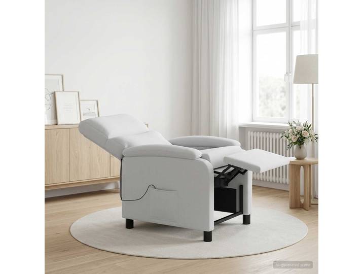 vidaXL Massage Relaxsessel Weiß Stoff