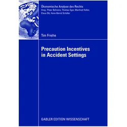 Precaution Incentives in Accident Settings, Fachbücher von Tim Friehe