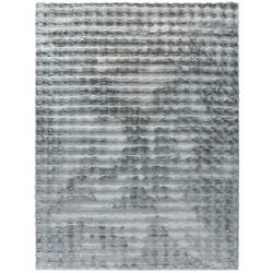 HOCHFLORTEPPICH Rauten Grau 120 x 160 cm
